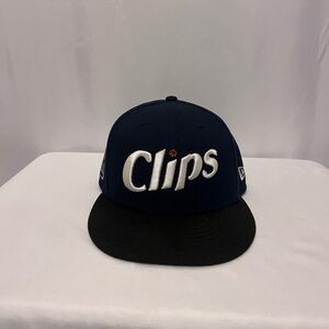LA Clippers Clips 7 3/8 58.7cm New Era Hat 59FIFTY NBA basketball navy blue
